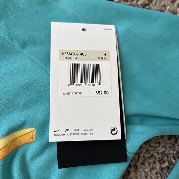 NWT Nike Boy's Hydroguard Waffle 2 Piece Swim Set Long-Sleeve Size 4 Green - Picture 4 of 7